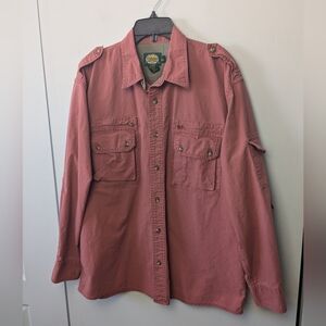 CABELA'S Vintage Men Button Down Shirt Size Large 100% Cotton In GREAT Condition
